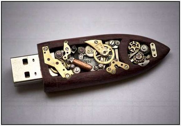 usb flash drive with small gear pieces 